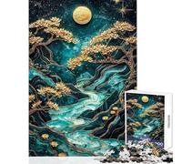 Golden Sakura Dreams 1000 Piece Jigsaws for Teenagers Puzzle Improve Attention Span And Focus Peaceful Relaxing Leisure Fun (38x52cm)