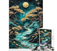 Golden Sakura Dreams Jigsaw 1000 Pieces for Teenagers Improve Overall Mental Performance Mindful Soothing Leisure Game (50x75cm)