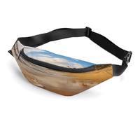 Golden Sand Reflecting The Sun Waist Bag,Durable Sling Bag with Adjustable Strap Crossbody Waist Bag,for Outdoors Workout Traveling Casual Running Hiking Cycling