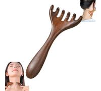 Golden Sandalwood Massage Comb,Five Touch Therapy Comb,Foot Massage Comb,Five-Claw Gua Sha & Meridian Therapy Tool for Scalp,Face,Neck & Shoulder(B-1pcs)