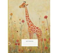 Golden Savannah Dreams Notebook: Featuring a charming giraffe amidst a sunlit field of colorful wildflowers, this notebook is perfect for capturing your thoughts, ideas, and dreams.