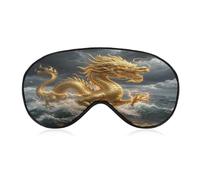 Golden Sea Dragon Sleep Mask Eye Mask Travel Eye Cover