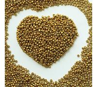 Golden Seed Beads 110 Grams About 4000pcs, 3mm 8/0 Glass Craft Beads for Making Earrings, Bracelets, Pendants, Waist Jewelry,DIY Handmade(Golden)