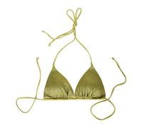 Golden Sequin Bikini Top Annabelle - female - MC2 Saint Barth - Bikinis - Green - M - Swimwear M