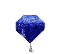 Golden Sequin Tassel Table Runner for Wedding Decoration Bridal Baby Shower Christmas Birthday Party Thanksgiving Event Supplies for Dining Table, Gathering(Dark blue,30X120cm)