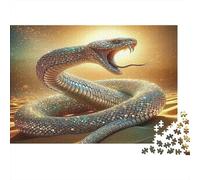 Golden Serpent Puzzle 1000Pc Recycled Paper for Adults Puzzle for Adults Educational Game Challenge Fun Home Activity Great Gift Idea for Men Women 38x26cm/1000pcs