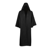 Golden service Adult Halloween Costume Tunic Hoodies Robe Cosplay Capes, Black, S