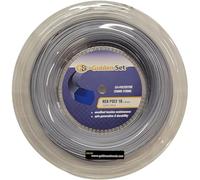 Golden Set Hex Poly 18 (1.18mm), Reel (660ft/200m), Polyester Tennis String (Silver)