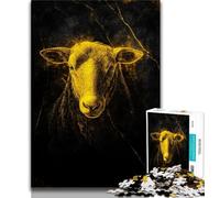 Golden Sheep Jigsaw Puzzles for Teenagers 1000 Pieces,Challenging Game Gifts for Is Ideal As A Gift for The Whole Family (38x26cm)
