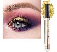 Golden Shimmer Cream Eyeshadow Pen Soft Hypoallergenic Waterproof Long Lasting Highlighter Multidimensional Look (14# Glitter Gold)