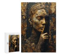 Golden Silence Portrait Stone Relief Jigsaw Puzzle, 300 PCS, Indoor Activity for The Home, An Absorbing Project for Relaxed Weekends, at Home