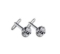 Golden Silver Black Color Round Ball Cufflinks For Men Jewelry Accessories(Silver 1PC)