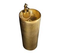 Golden Sink Gold-Plated Washbasin, Floor Standing Vanity Sink, One Piece Luxury Column Basin Combo, Faucet/Drain/Mirror(Color:A) (A One Size)