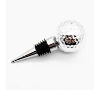 Golden/Siver/Rose Gold/Black/White Color Real Novelty Golf Ball red Wine Bottle Stopper, Wine top Decoration, Ideal Wine Cork Gift for Wine Golf Lover (Silver)