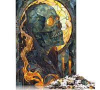 Golden Skeleton Reverie Puzzles Jigsaw Puzzle 500 Pieces for Adults Creative Jigsaw Puzzles Difficult Puzzle Challenging Game Gift Toys Teens Family Puzzles 500pcs (52x38cm)