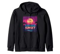 Golden Skies and Warm Summer Vibes for Sunset Lovers Zip Hoodie