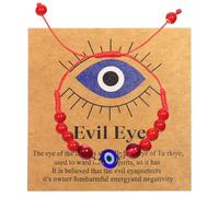 GOLDEN SMILE Ceramic Bracelet Collection - Evil Eye/Butterfly/Christian Christmas Styles (Elastic Cord for Christmas) with Inspirational Cards, Adjustable Gift for Women, Family & All Ages, One Size