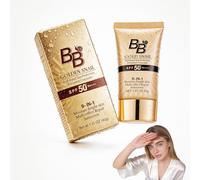 Golden Snail Sunscreen BB Cream SPF 50+ P 40g All-in-One BB Cream Foundation with Snail Mucin, Waterproof, Long-Lasting, Natural Glass Skin Finish, High Coverage & Repair - 1 Pack