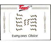 Golden Snake Shaped Bindi's - Pack of 12pc - 8mm