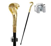 Golden Snake Walking Cane with Cane Rack, Luxury Men Womens Walking Stick, for Cospaly Vintage Party 93cm
