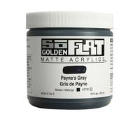 Golden SoFlat Acrylics, Payne's Gray, 16 fl. oz./ 473ml Jar