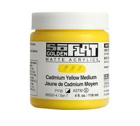 Golden SoFlat Matte Acrylic, 4 oz. Jar, Cadmium Yellow Medium