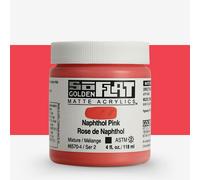 Golden SoFlat Matte Acrylic Paint, 4oz jar, Naphthol Pink (6570-4)