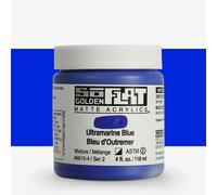 Golden SoFlat Matte Acrylic Paint, 4oz jar, Ultramarine Blue (6610-4)