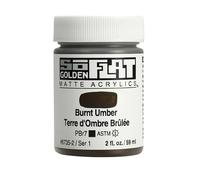 Golden SoFlat Matte Acrylic Paint, 2oz jar, Burnt Umber (6735-2)