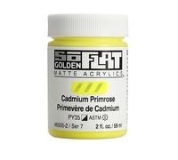 Golden SoFlat Matte Acrylic Paint, 2oz jar, Cadmium Primrose (6505-2)