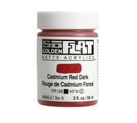 Golden SoFlat Matte Acrylic Paint, 2oz jar, Cadmium Red Dark (6565-2)