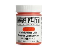 Golden SoFlat Matte Acrylic Paint, 2oz jar, Cadmium Red Light (6545-2)