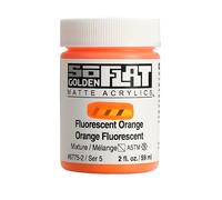 Golden SoFlat Matte Acrylic Paint, 2oz jar, Fluorescent Orange (6775-2)