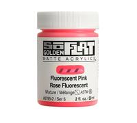 Golden SoFlat Matte Acrylic Paint, 2oz jar, Fluorescent Pink (6785-2)