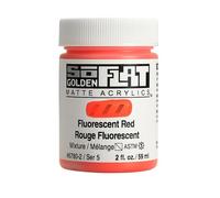Golden SoFlat Matte Acrylic Paint – Fluorescent Red, 2 oz jar (6780-2)