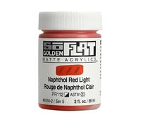 Golden SoFlat Matte Acrylic Paint, 2oz jar, Naphthol Red Light (6550-2)