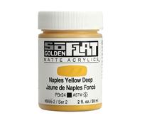 Golden SoFlat Matte Acrylic Paint, 2oz jar, Naples Yellow Deep (6695-2)