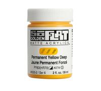 Golden SoFlat Matte Acrylic Paint, 2oz jar, Permanent Yellow Deep (6525-2)
