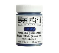 Golden SoFlat Matte Acrylic Paint, 2oz jar, Phthalo Blue Green Shade (6620-2)