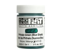 Golden SoFlat Matte Acrylic Paint, 2oz jar, Phthalo Green Blue Shade (6650-2)