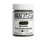 Golden SoFlat Matte Acrylic Paint, 2oz jar, Raw Umber (6740-2)