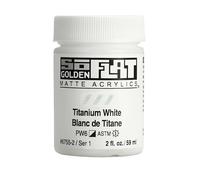 Golden SoFlat Matte Acrylic Paint, 2oz jar, Titanium White (6755-2)