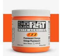 Golden : SoFlat : Matte Acrylic Paint : 473ml (16oz) : Fluorescent Orange