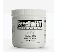 Golden : SoFlat : Matte Acrylic Paint : 473ml (16oz) : Titanium White
