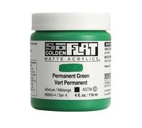 Golden SoFlat Matte Acrylic Paint, 4oz jar, Permanent Green (6660-4)