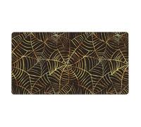 Golden Spider Web Pattern,Mouse Pad Large Desk Pad Computer Keyboard Mouse Mat with Non Slip Rubber Base 40 x 70 cm