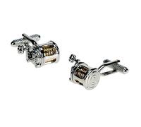 Golden Spool Fishing Reel Cufflinks
