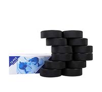 Golden Sport Ice Hockey Pucks, 12pcs, Official Regulation, for Practicing and Classic Training, Diameter 3", Thickness 1", 6oz, Black