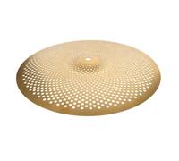 Golden Stainless Steel Alloy Mute Cymbal for Practice | Perforated Design, Noise Reduction Layers, Versatile Use for Home Sessions, Suited to Beginners and Artists