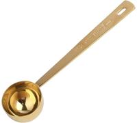 Golden Stainless Steel Measuring Spoon for Collagen Supplements and Coffee